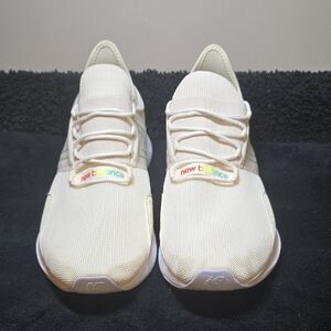 New Balance Fresh Foam Roav Off White Sneakers with Rainbow Logo